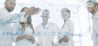 © ASDF - group of laboratory scientists discussing their research in the