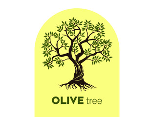 Wall Mural - olive tree icon, logo vector illustration