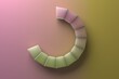 © PabloStock - abstract colorful wallpaper with glowing open circle on gradient background. 3d render illustration
