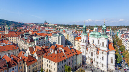 Wall Mural - Panoramic view of Prague city