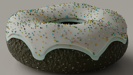  3D Donut Double Icing