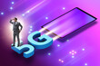 © Elnur - 5G technology telecommuications concept - isometric projection