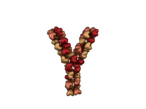 Heart Themed Font Letter Y