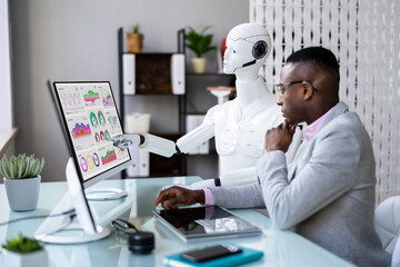 Poster - AI Humanoid Advisor Robot Looking