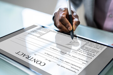 Poster - Digital Signature On Contract Document Online