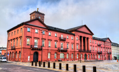 Sticker - Karlsruhe City Hall on Market Square in Baden-Wuerttemberg, Germany