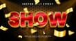 © Niestart Creation - Show editable text style effect with golden theme.