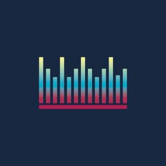 Sound waves vector illustration design template