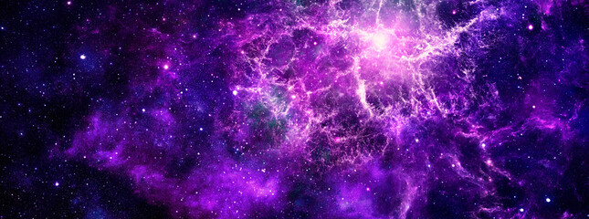 Wall Mural - colorful background of the starry night sky with a nebula