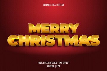 Poster - Merry christmas editable text effect luxury style