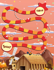 Poster - Snake and ladders game template