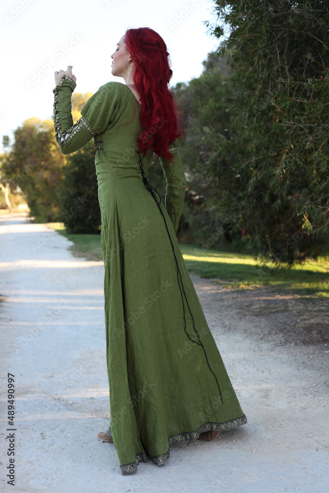 andie macdowell green dress Dark Green Gown with Sequins and 3D Flowers main image 1