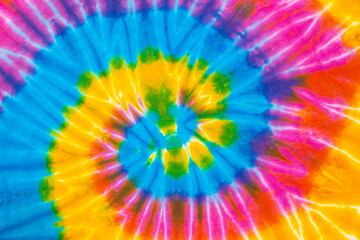 Wall Mural - rainbow spiral tie dye wallpaper