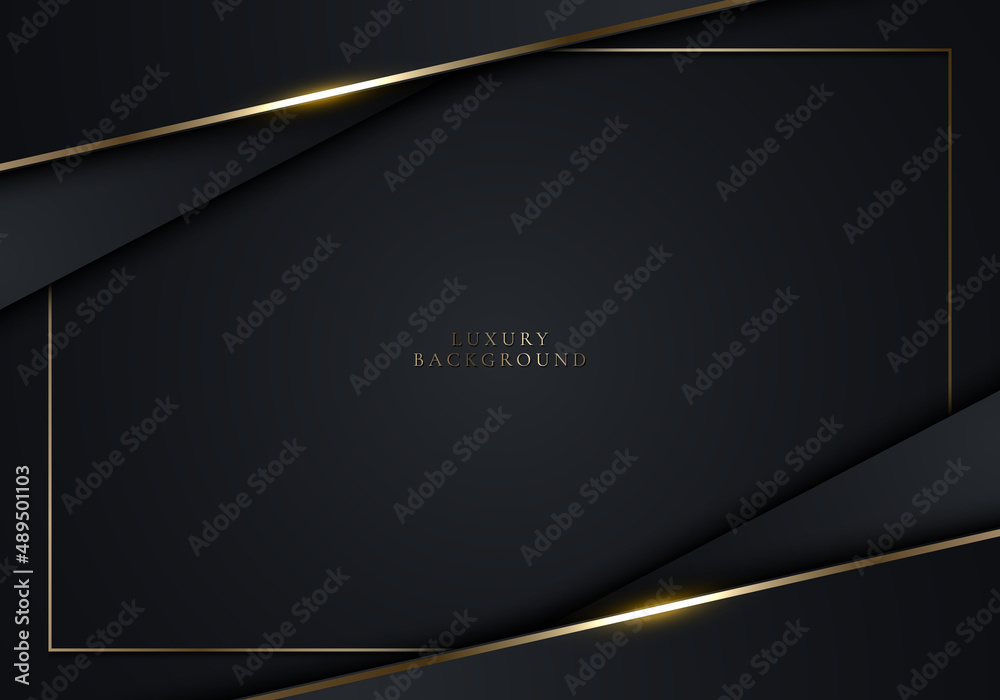 3D modern luxury banner template design black stripes Stock Vector ...