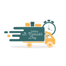 St. Patricks Day Delivery Icon.