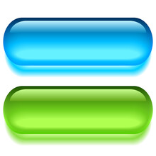 Rounded Gel Neon Buttons, Vector Design Element