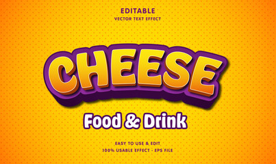 Poster - cheese editable text effect with modern and simple style