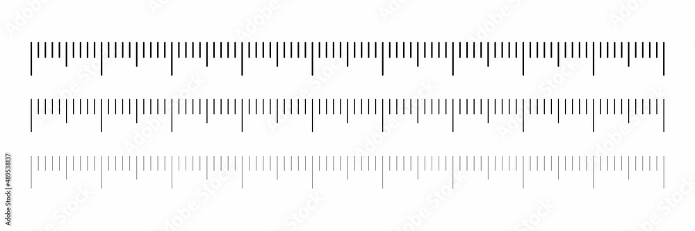 Measurement Range Graphics Vector illustration of different size indicators isolated on white ...