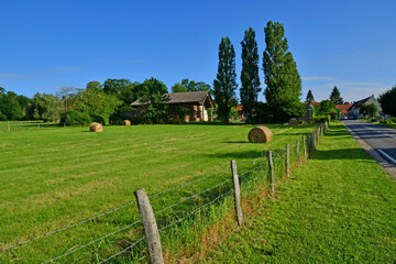 Wall Mural - Aincourt; France - july 21 2021 : the village in summer