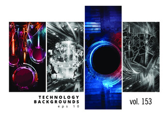 Futuristic technology style. Elegant background for business tech presentations, vector