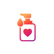 lubricant icon, sex lube or intimate gel vector