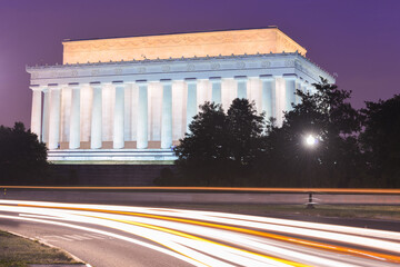 Wall Mural - Lincoln Memorial at night - Washington DC United States