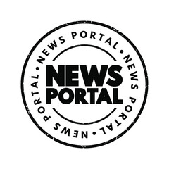 Poster - News Portal text stamp, concept background