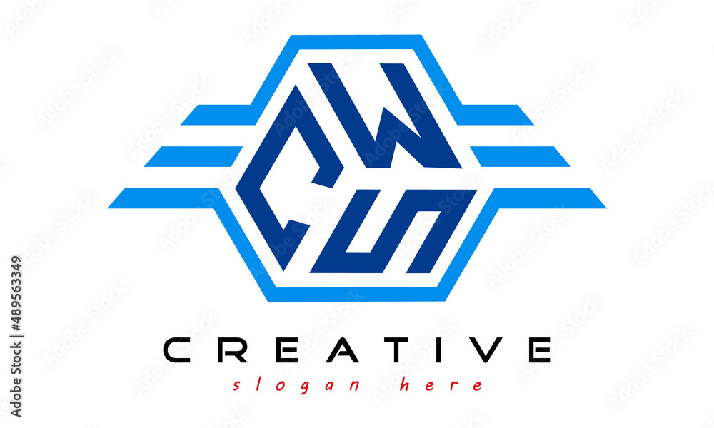 CWS three letter monogram type letter logo with wings vector template ...