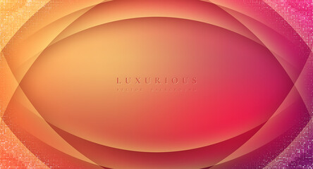 Poster - abstract trendy orange background. modern background with prominent texture lines and halftone dots.