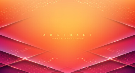 Poster - colorful trendy orange background. modern background with prominent texture lines and halftone dots.