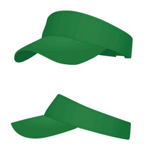 Green Visor Cap. Vector Illustration