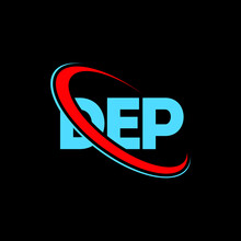 DEP Logo. DEP Letter. DEP Letter Logo Design. Initials DEP Logo Linked With Circle And Uppercase Monogram Logo. DEP Typography For Technology, Business And Real Estate Brand.