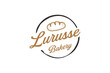 vintage cake concept, bakery logo design template