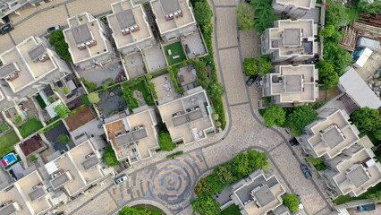 Canvas Print - Top down view of the house