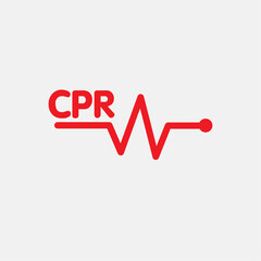 Sticker - heart cpr medical icon vector design	
