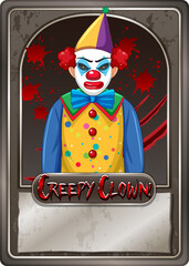 Canvas Print - Creepy clown character game card template