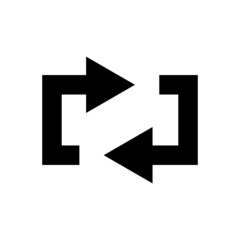 Poster - Rotating arrows. Circulating arrows. Recycle or repeat. Vectors.
