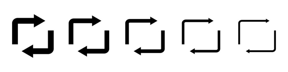 Poster - A set of rotating arrow icons by size. Editable vectors.