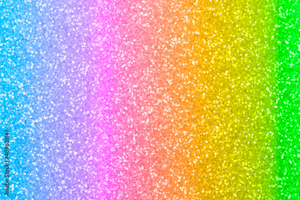 虹色のグリッター風の背景素材_ビビッドカラー Stock Illustration