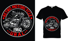 Retro Motorcycle 1960 URAL - Biker T-shirt Design