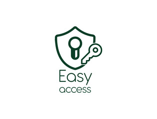 Wall Mural - easy access icon vector illustration