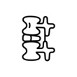Radiculopathy radicular syndrome line icon. Isolated vector element.