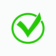 © Ruxsare - Check mark, checklist, check box icon vector isolated. Green tick sign. Yes or no, accept, agree symbol.