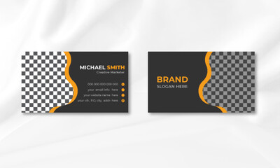 Stylish modern business card design template. Creative visiting card print template and stationery design.