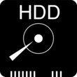 Einfache flache Hard Disk Drive Vektor Grafik