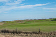 Golf course in Hunstanton in rural Norfolk captured on a bright and sunny, but windy day