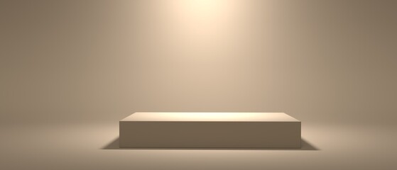 Poster - abstract 3d render of minimal podium rectangular stage