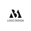letter aba logo design template