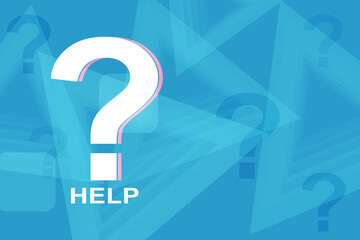 Poster - 2d rendering question mark concept
