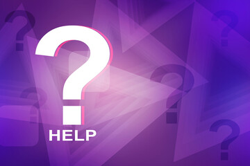 Poster - 2d rendering question mark concept
